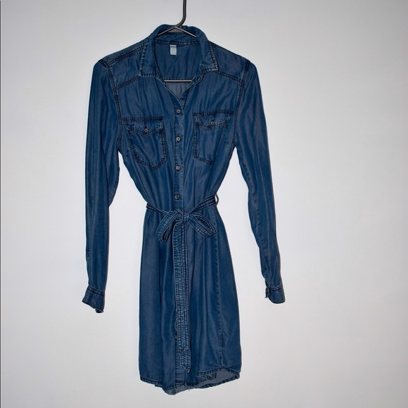 DD 77 Jean Button Up Dress Small. - Picture 3 of 6